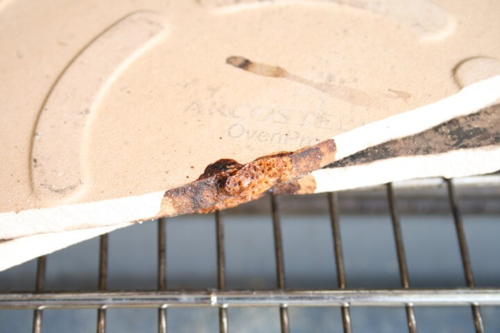 אבן שהוצאה מהתנור עם כתם