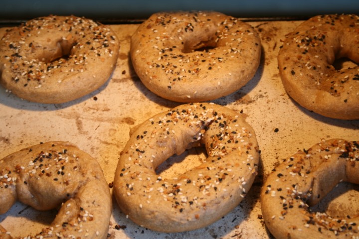 second stage of baking the bagel