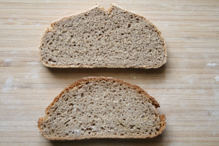 100% שיפון מול שיפון עם מחמצת רגילה